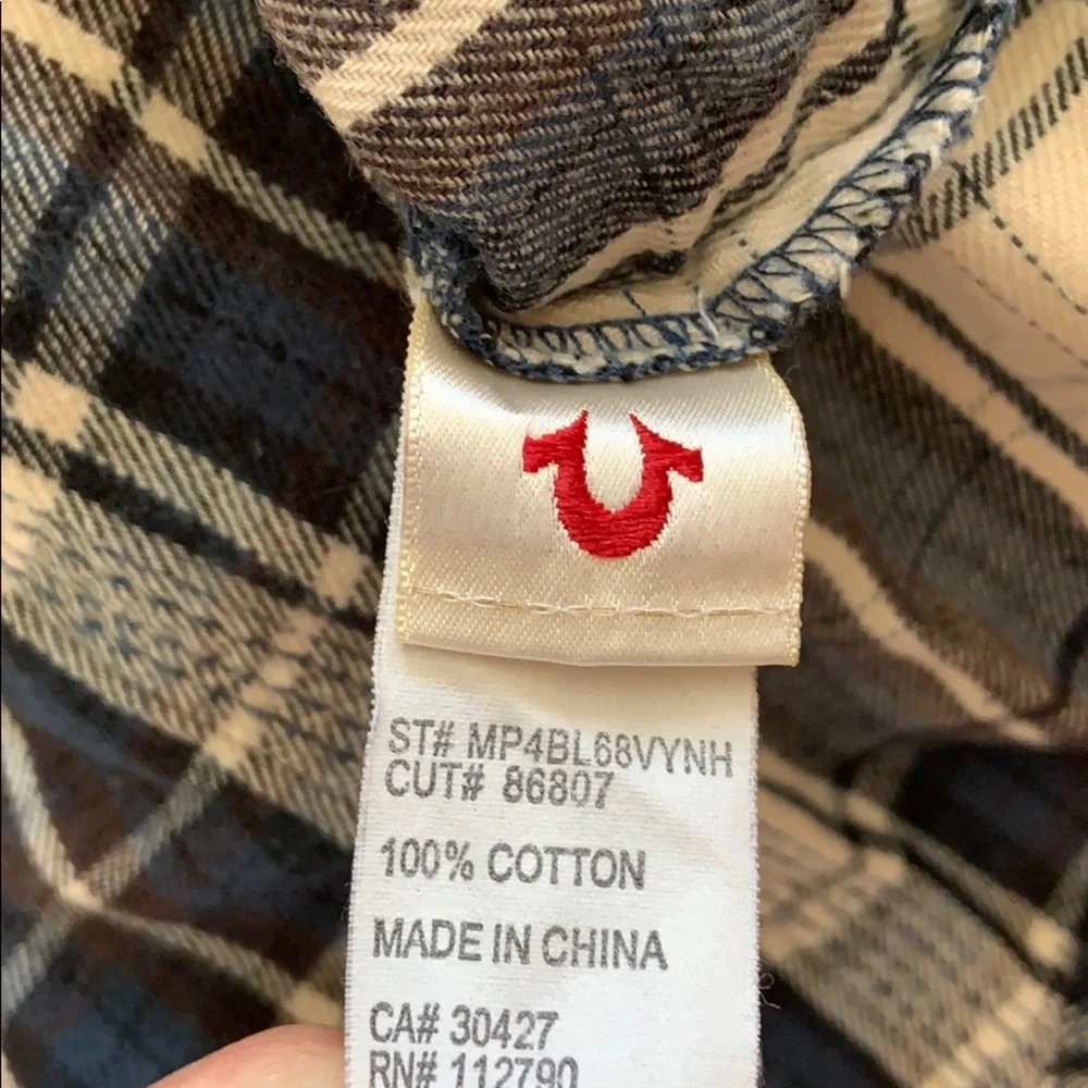 MEN’S Original True Religion Brand Jeans Flannel